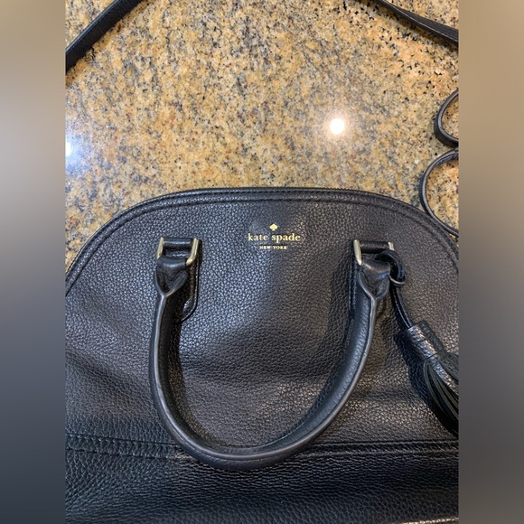 Kate Spade Black Leather Crossbody Purse Kate Spade McCall Street Carli - Picture 2 of 13